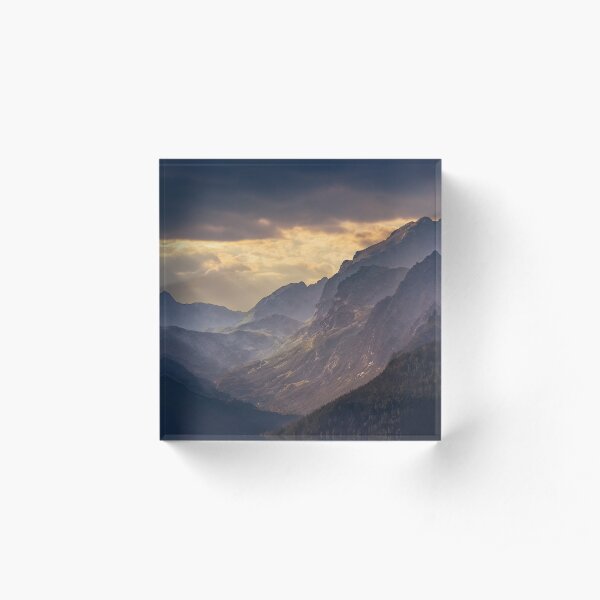 rocky tops at sunset Acrylic Block