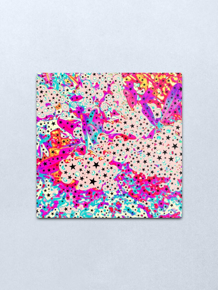 Alternate view of Starry and Sweet - Galactic Stars Neon Art Metal Print