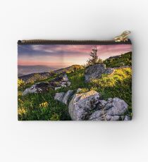 epic sunrise in high mountain ridge Studio Pouch