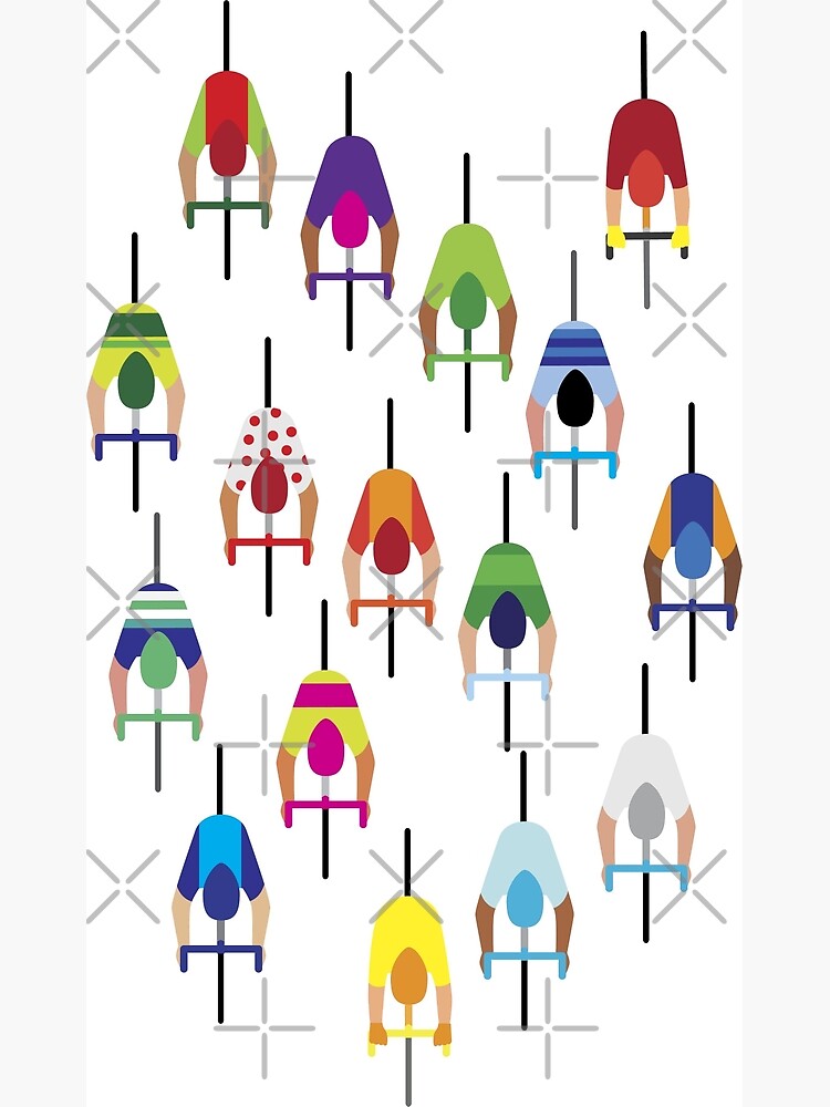 The Peloton – Cyclists Premium Matte Vertical Poster sold by Eric Barber, SKU 41611562