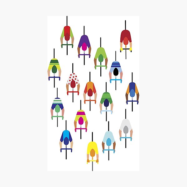 Das Peloton – Radfahrer Fotodruck