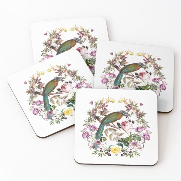 Item preview, Beautiful floral wreath with bird designed and sold by Rob-Son.