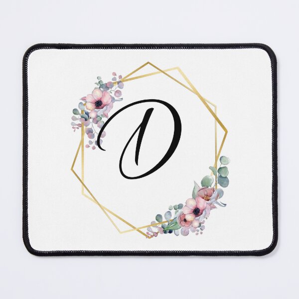 Item preview, Monogram Letter D | Lilac Flowers with Golden Edges designed and sold by JustSeasons.