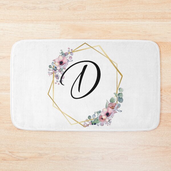 Item preview, Monogram Letter D | Lilac Flowers with Golden Edges designed and sold by JustSeasons.