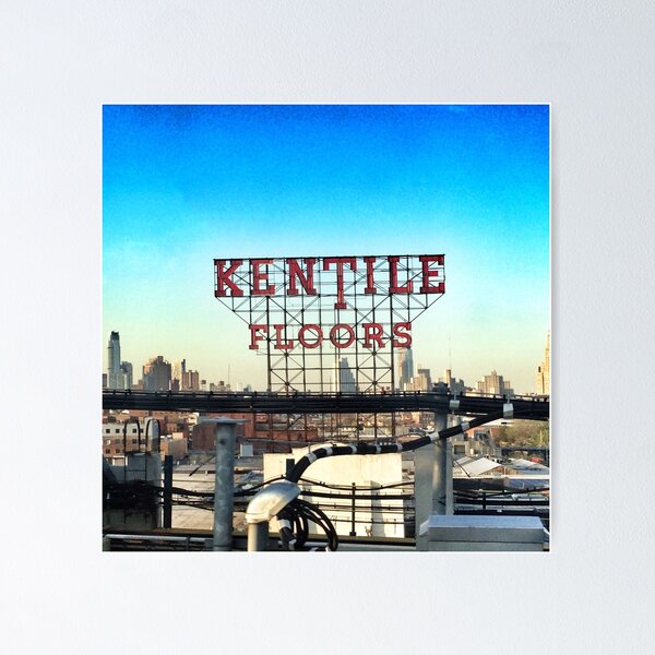 Kentile Floors - Downtown Brooklyn Skyline Photography by OneDayOneImage - Brooklyn Lovers Poster