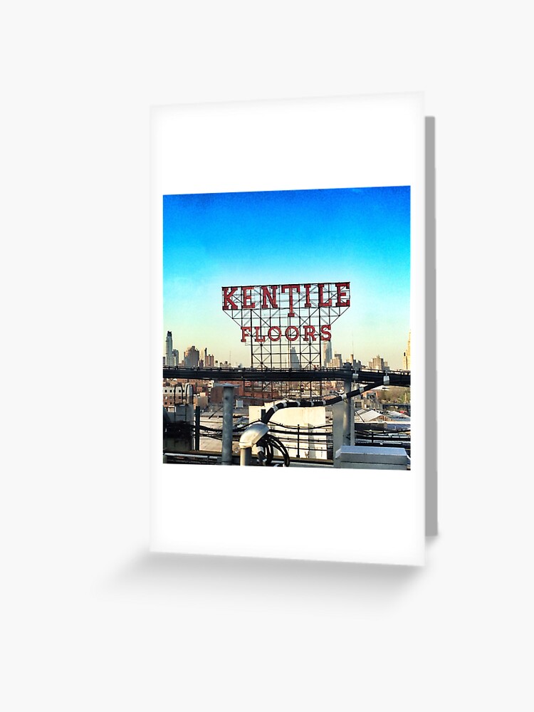 Thumbnail 1 of 2, Greeting Card, Kentile Floors - Downtown Brooklyn Skyline Photography by OneDayOneImage - Brooklyn Lovers designed and sold by OneDayArt.