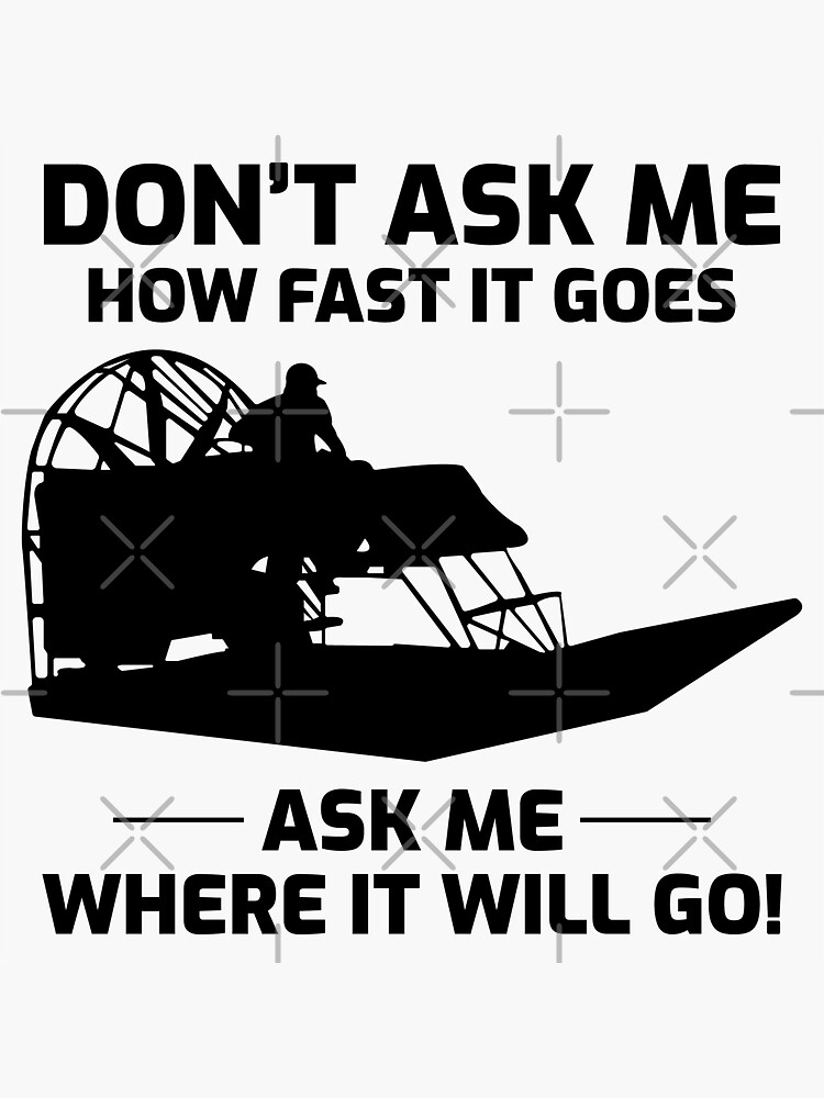 "Airboat Fanboat Airboating Planeboat Swamp boat" Sticker for Sale by CuteDesigns1 Redbubble