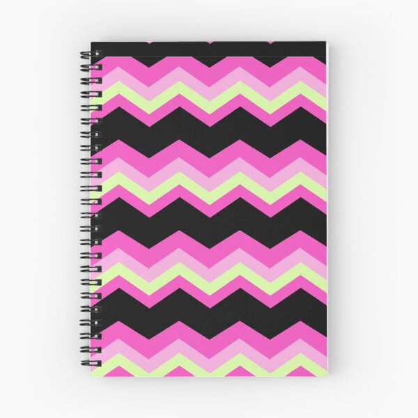 Item preview, 1980s modern abstract girly hot pink black fuschia chevron designed and sold by LEILA ART SPACE.