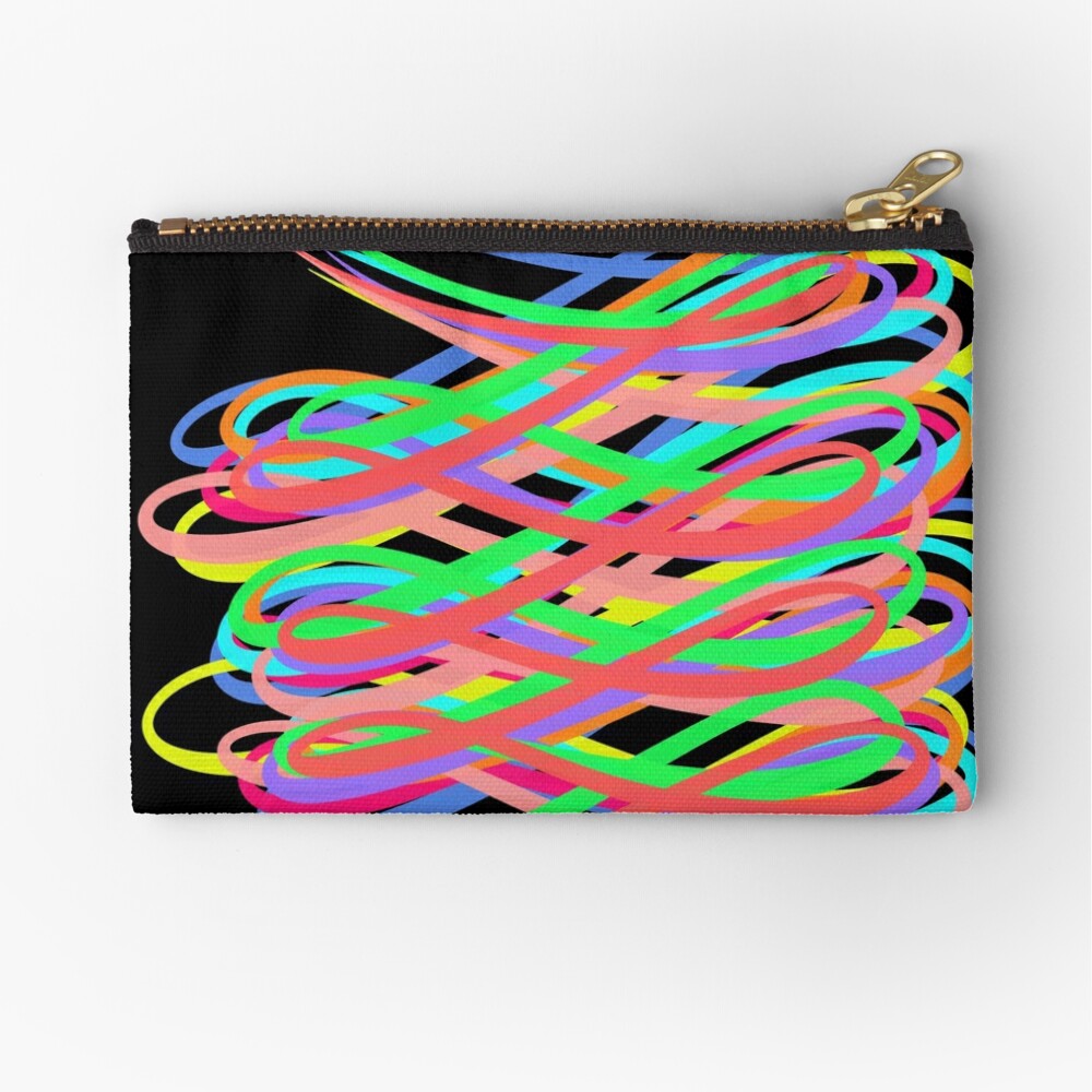 Neon Swirls - 80s Style - Graduation Gift Idea Zipper Pouch