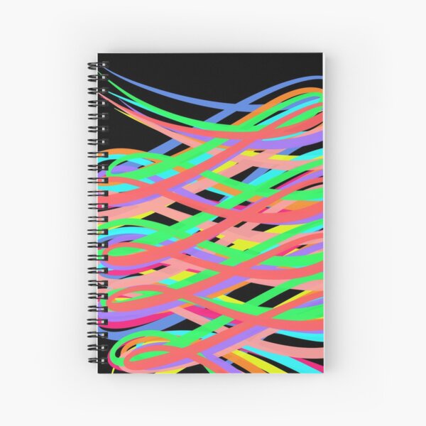 Neon Swirls - 80s Style - Graduation Gift Idea Spiral Notebook