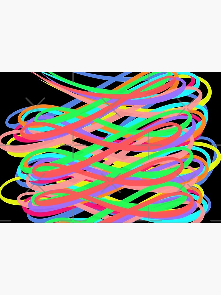 Neon Swirls - 80s Style - Graduation Gift Idea by OneDayArt