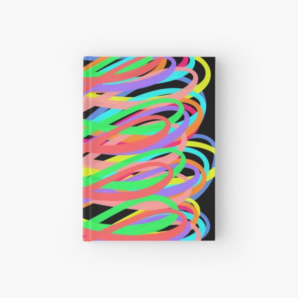 Neon Swirls - 80s Style - Graduation Gift Idea Hardcover Journal