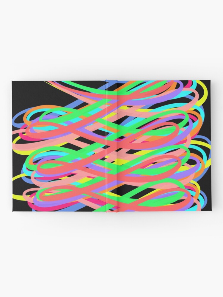 Alternate view of Neon Swirls - 80s Style - Graduation Gift Idea Hardcover Journal