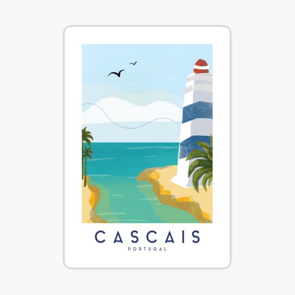 Item preview, Cascais Travel Poster designed and sold by VeronArtLab.