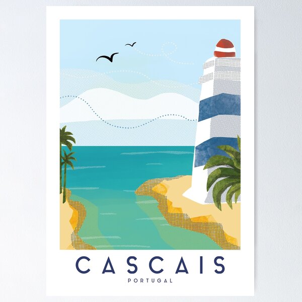 Item preview, Cascais Travel Poster designed and sold by VeronArtLab.
