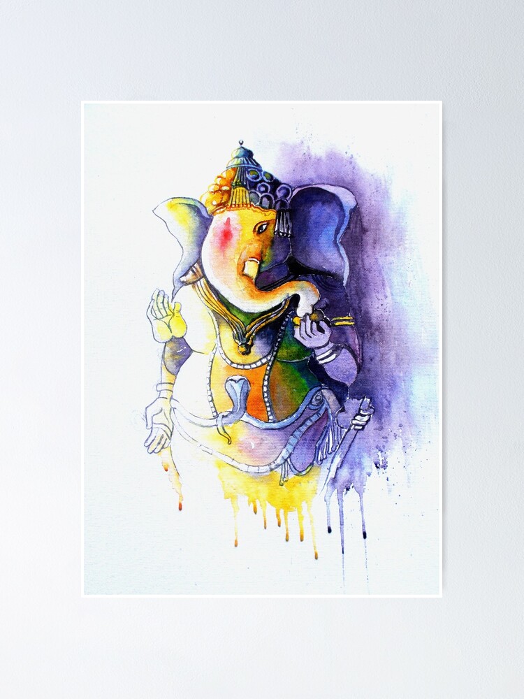 ganesh ji watercolor painting