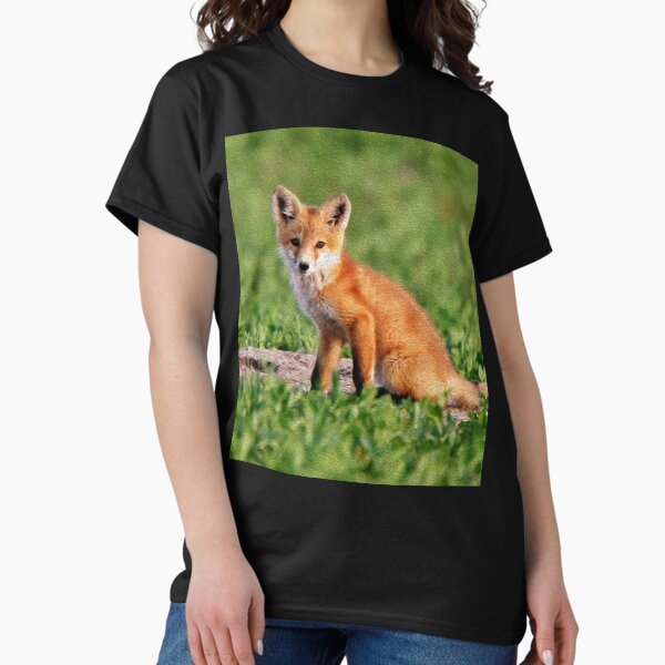 Item preview, Fox in a grass field designed and sold by friendlyfauna.