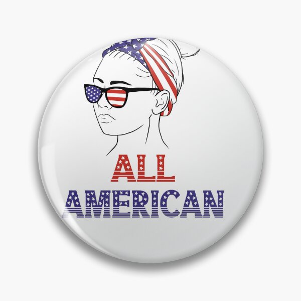 Item preview, Womens All American Cute Girl 4th of July Girls Kids Sunglasses V-Neck T-Shirt designed and sold by Hema Thilakaratne.