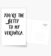 Betty to my Veronica. Postcards