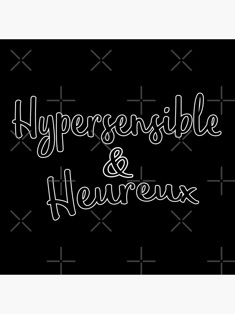 Aperçu 2 sur 2. Impression rigide avec l'œuvre Hypersensible et Heureux n°2 créée et vendue par AudreyJanvier.