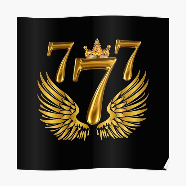 777-gold-lucky-number-poster-for-sale-by-nininat777-redbubble