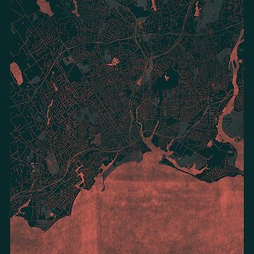 Artwork thumbnail, Bridgeport Map Red by HubertRoguski
