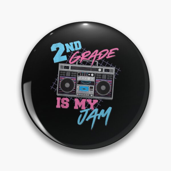 Item preview, 2nd grade is my jam vintage 80s boombox teacher student designed and sold by AgnesGeller.