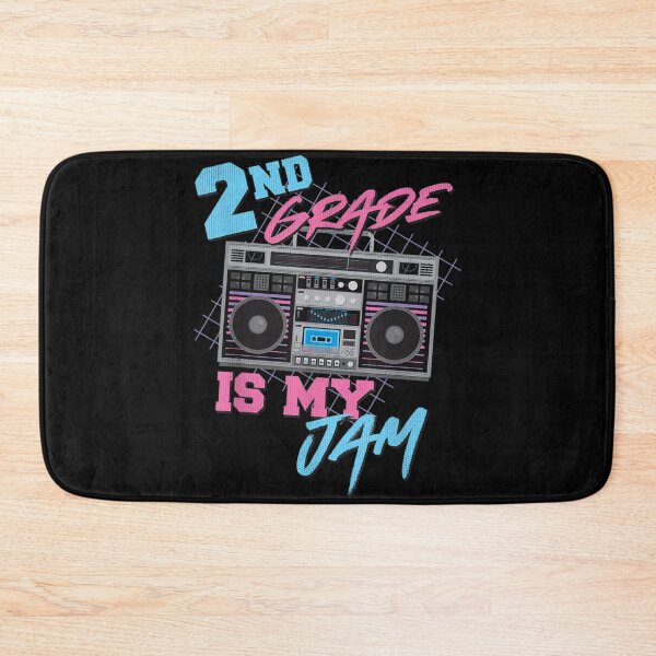 Item preview, 2nd grade is my jam vintage 80s boombox teacher student designed and sold by AgnesGeller.