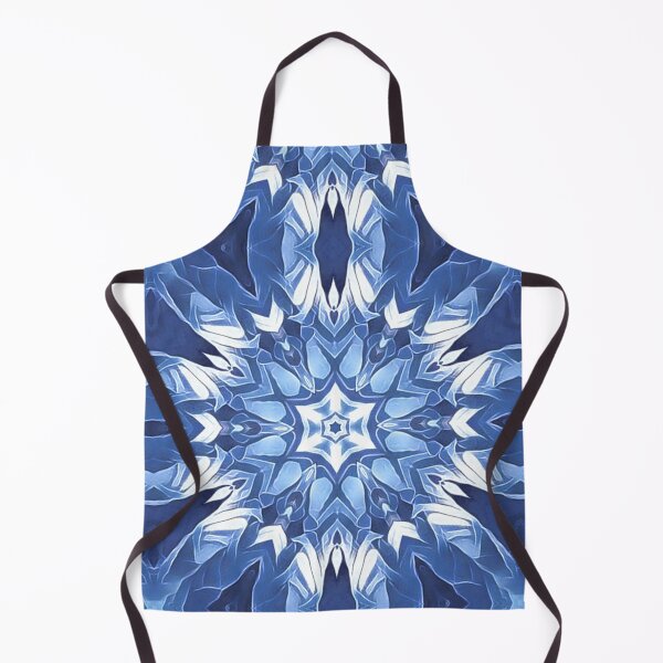 Item preview, snowflake style pattern and design hexagonal kaleidoscopic style in shades of BLUE designed and sold by mister-john.
