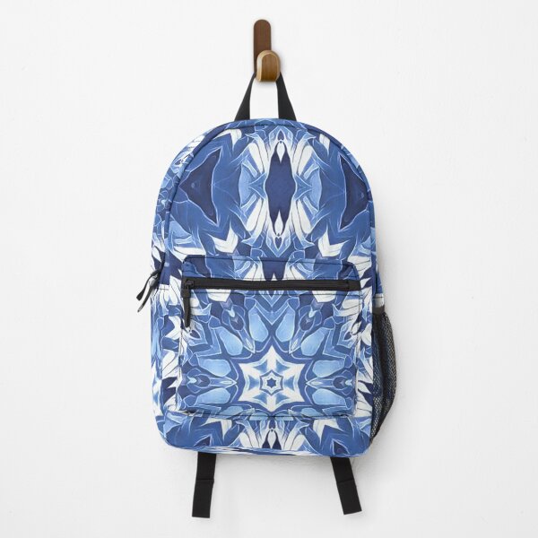 Item preview,  snowflake style pattern and design hexagonal kaleidoscopic style in shades of BLUE designed and sold by mister-john.