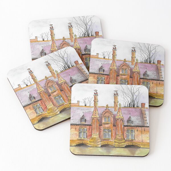 Item preview, Building in Bruges - Watercolor and ink designed and sold by neliagiurescu.
