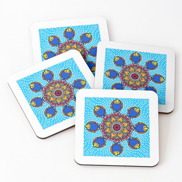 Item preview, Madhubani Painting Mandala - Indian Folk Art - Tribal Art  designed and sold by ShrutiCreates.