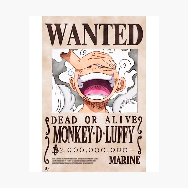 luffy new wanted poster Photographic Print
