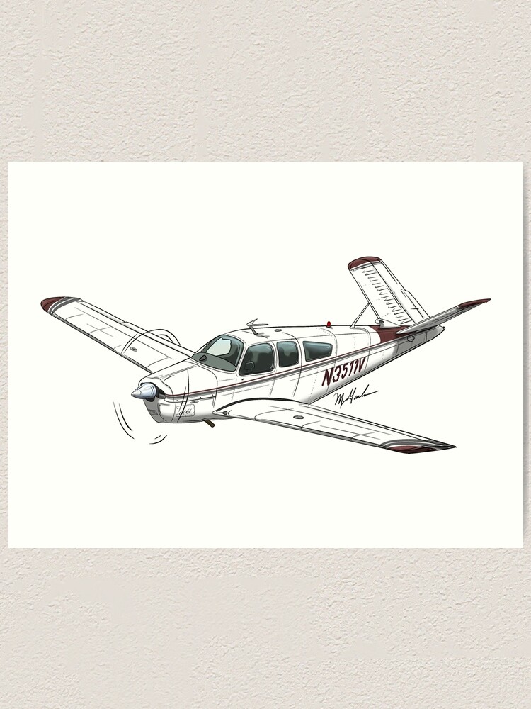 Beechcraft Bonanza N3511V v tail Art Board Print for Sale by Michael  Garber