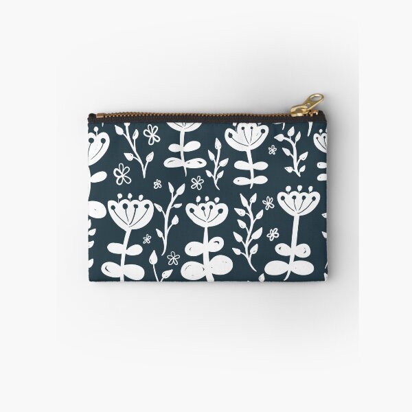 Item preview, Navy Blooms Retro Pattern designed and sold by SamOssie.