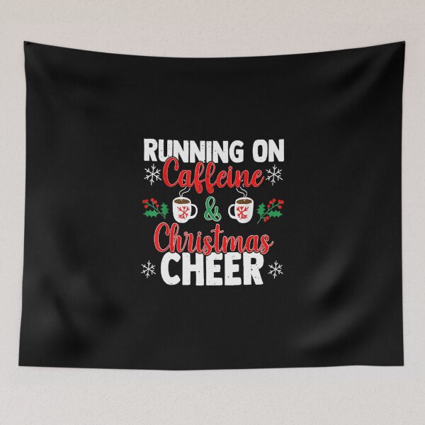 Item preview, Running On Caffeine And Christmas Cheer Essential T-Shirt designed and sold by janlzmaude.