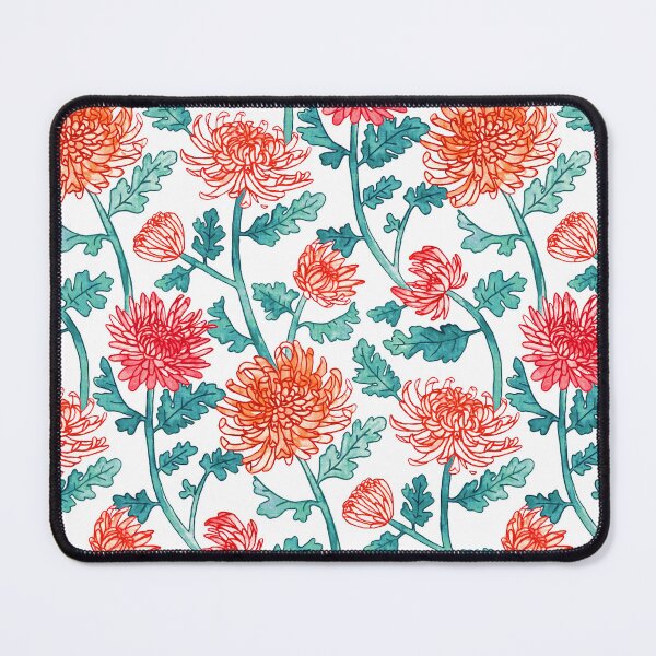Item preview, Chrysanthemum Watercolor & Pen Pattern - Pastels designed and sold by TigaTiga.