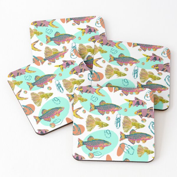 Item preview, Fun Quirky Tropical fish 80’s pattern  designed and sold by ginaisarty.