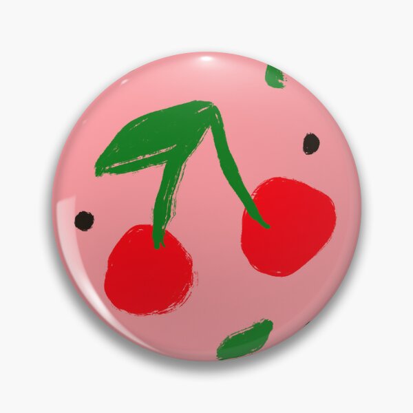 Item preview, Illustrated cherries and leaves seamless repeating pattern designed and sold by 0ktype.