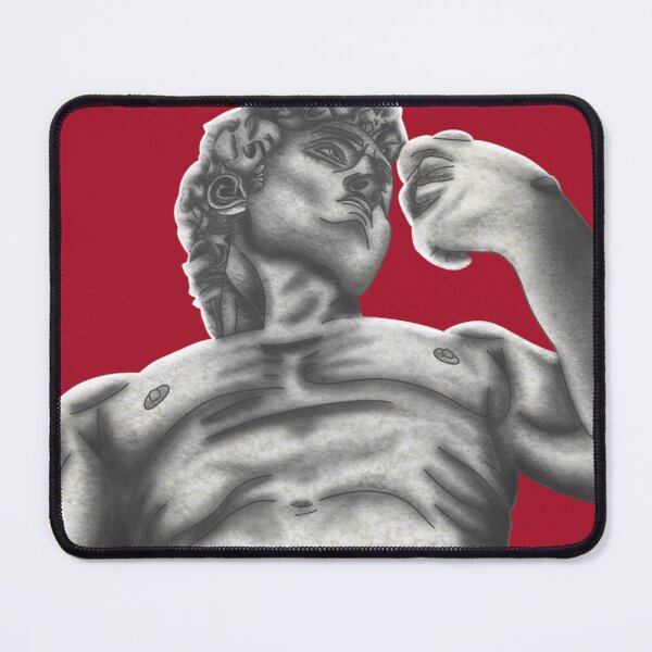Item preview, Michelangelo’s David Sculpture (Red Background) designed and sold by EN Tattoos & Designs.