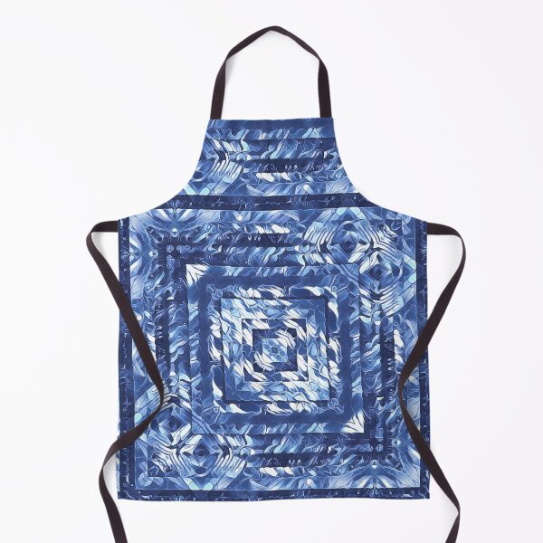 Item preview, geometric square composition pattern and design in shades of BLUE designed and sold by mister-john.