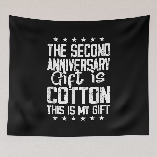 Item preview, 2nd Wedding Anniversary Cotton Him Husband Her designed and sold by AgnesGeller.