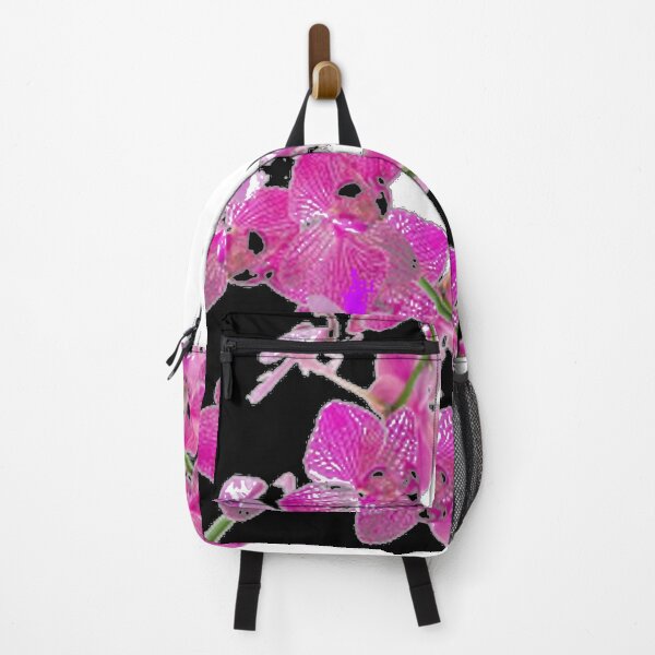 Item preview, PURPLE ORCHIDS FLOWER PATTERN BLACK-WHITE ART designed and sold by sharlesart.