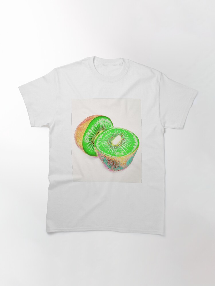Alternate view of Kiwilicious - Neon Green Kiwi Fruit Photo Art Classic T-Shirt