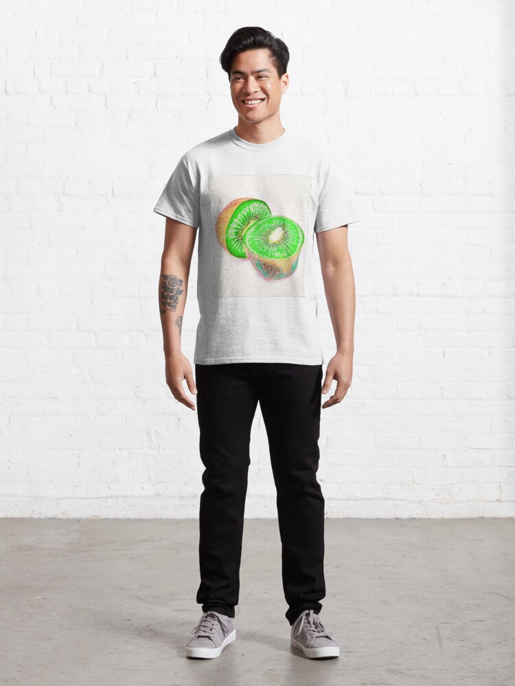 Alternate view of Kiwilicious - Neon Green Kiwi Fruit Photo Art Classic T-Shirt