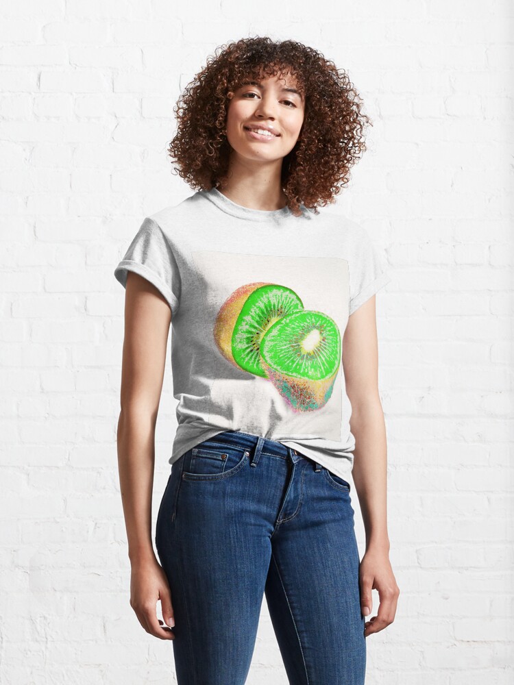 Alternate view of Kiwilicious - Neon Green Kiwi Fruit Photo Art Classic T-Shirt