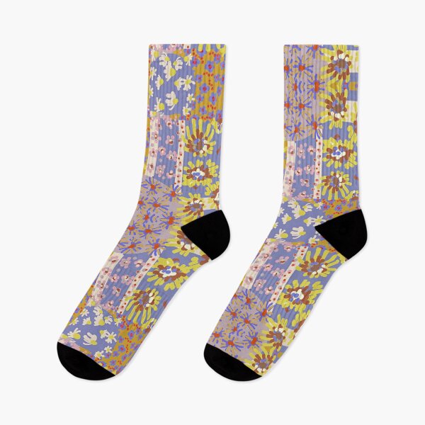 Item preview, Vibrant Retro Blue Yellow Daisy Floral Pattern designed and sold by tanjica.