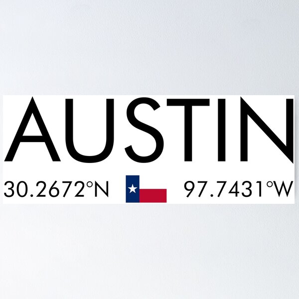 Item preview, Texas - Austin City Coordinates designed and sold by n0madd.