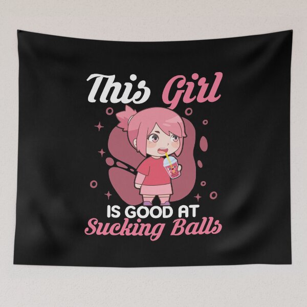 Item preview, This Girl Is Good At Sucking Balls Kawaii Boba Tea Chibi Anime Girl designed and sold by LemoBoy.