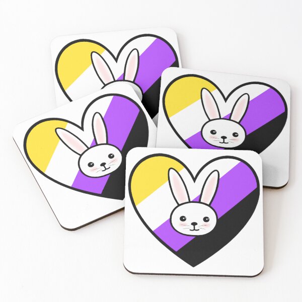 Aperçu de l'œuvre Lapin Enby Love créée et vendue par KittinKanin.